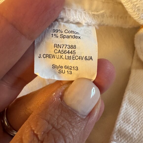 J. Crew Womens Cream Low Rise Denim Cotton Matchstick Jeans - Sz 27 - Picture 7 of 9